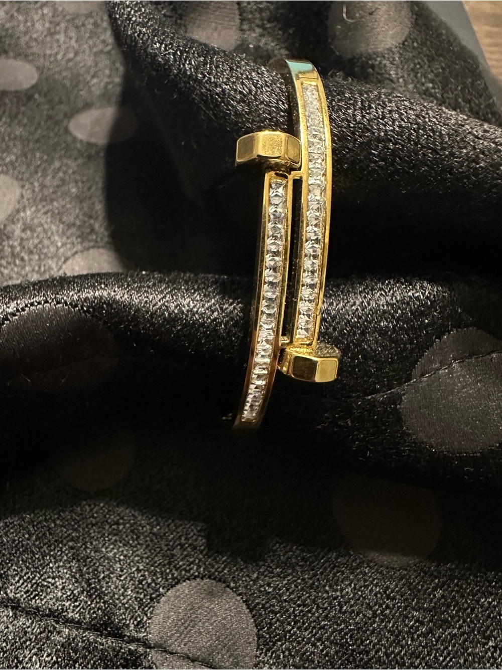 Hand Crafted Gold Crystal Accent Women’s Bracelet